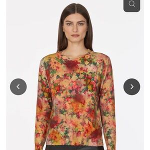NWT Autumn cashmere floral distressed sweater